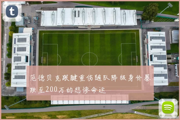 范德贝克跟腱重伤随队降级身价暴跌至200万的悲惨命运